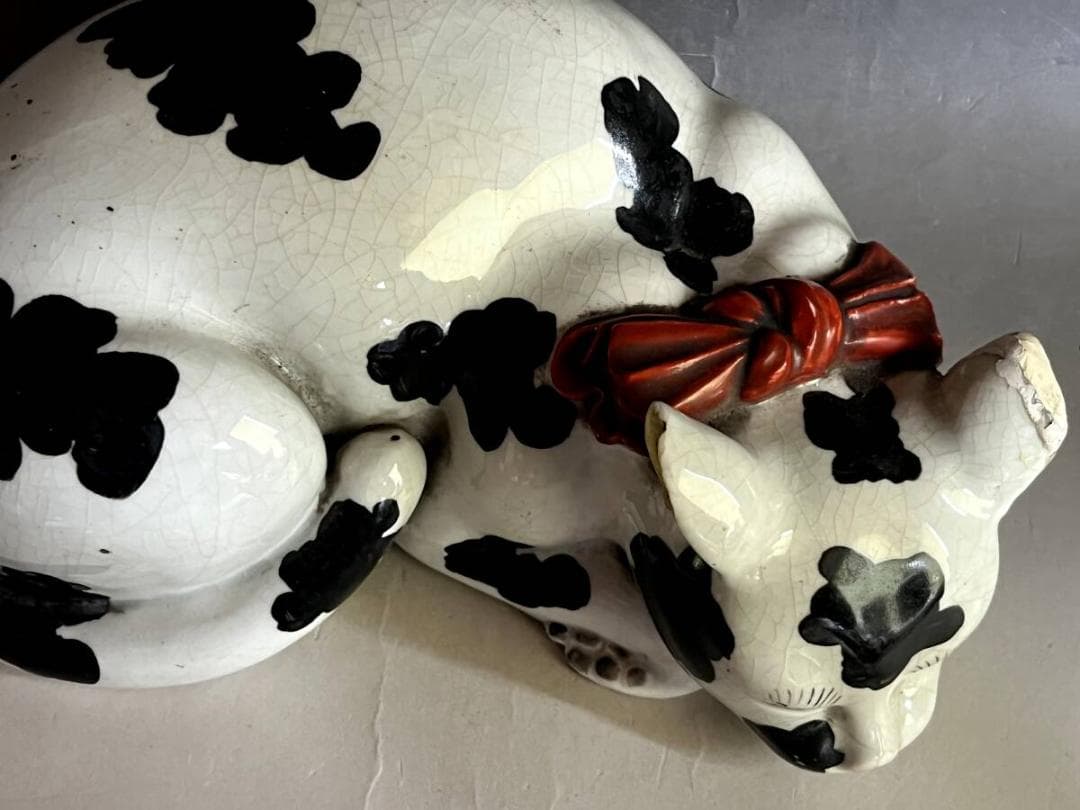 置物■猫 とても可愛らしい眠り猫 オブジェ 古民具 招き猫 江戸後期 時代骨董