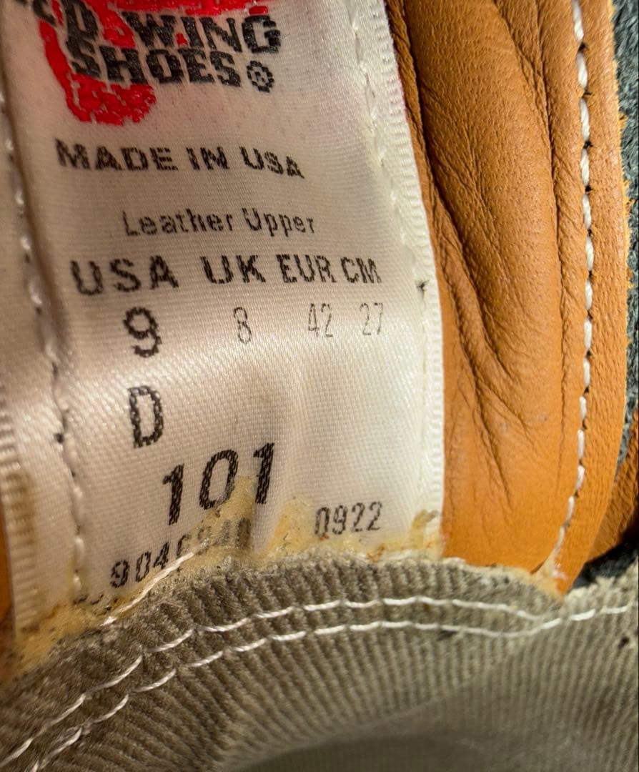 レッドウイング　ポストマン　ブラック　D 101