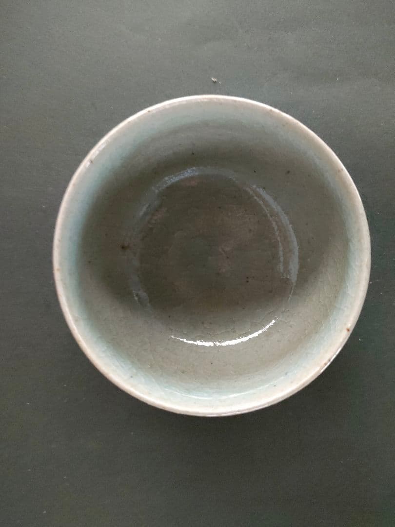 ●【京焼 清水焼】色絵花文 茶碗 貫入釉 窯印あり 抹茶碗 作家物 骨董 茶道具