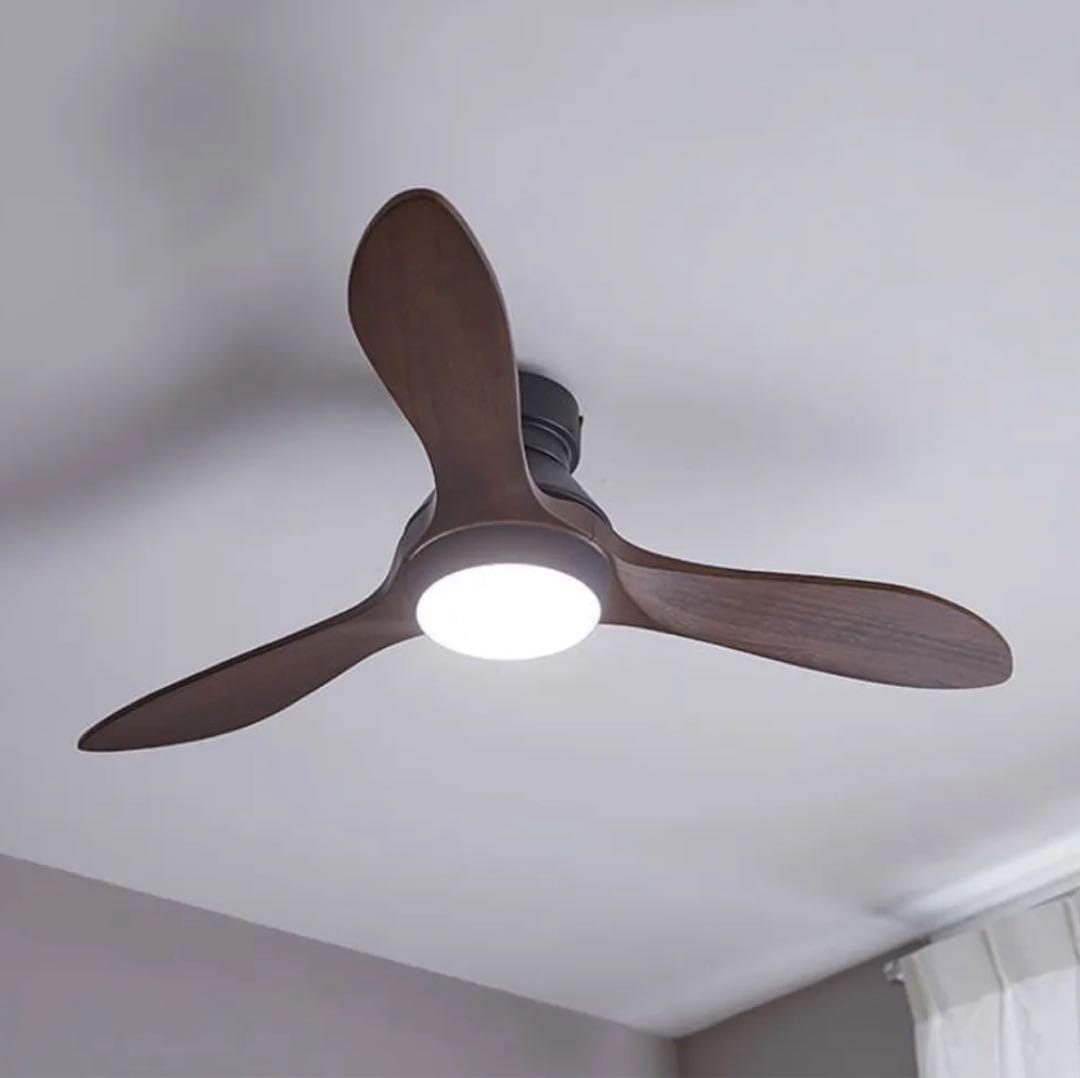 【LOWYA】LED薄型シーリングファンライト 調光・調色機能&風量調節機能付