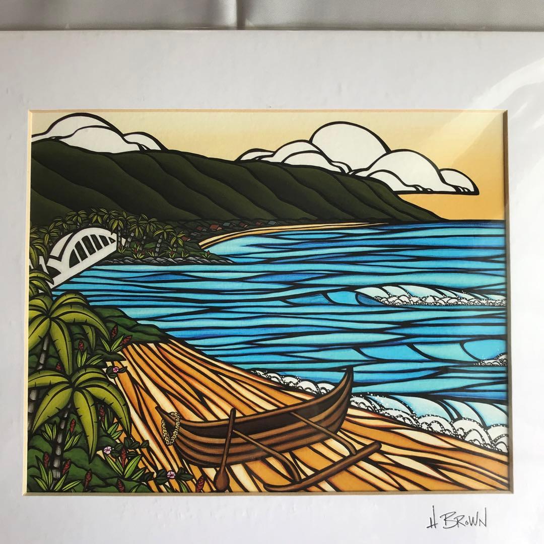 ヘザーブラウン　アート　haleiwa wa'a