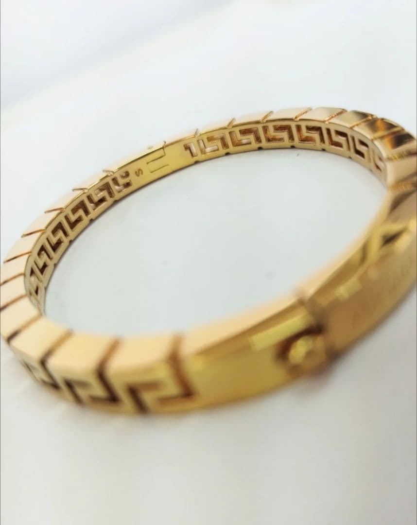 L02035□VERSACE グレカ バングル ブレスレット S