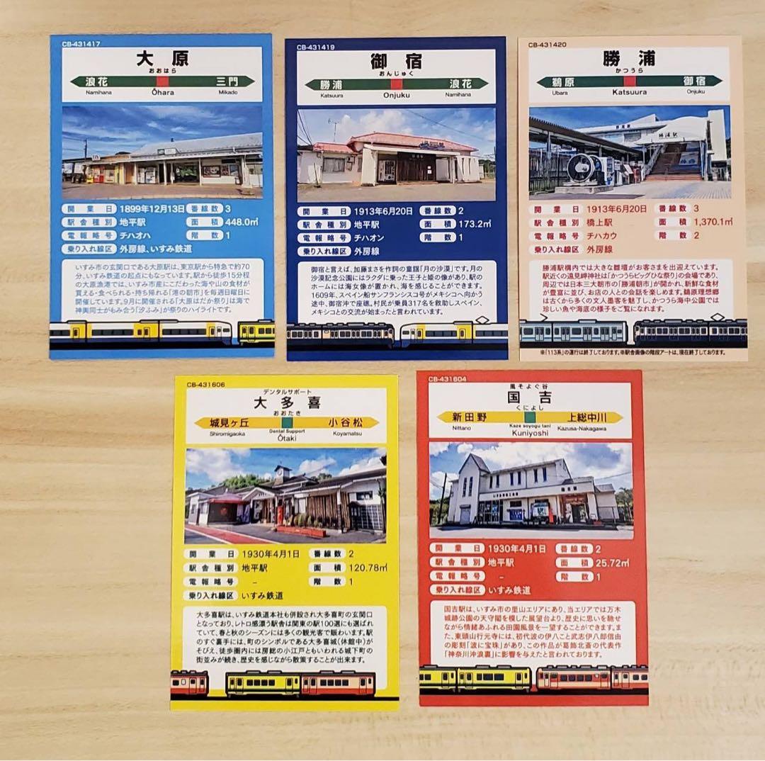 駅カード　千葉県5駅 コンプリートセット/ 秋田 新潟 横浜 仙台 千葉