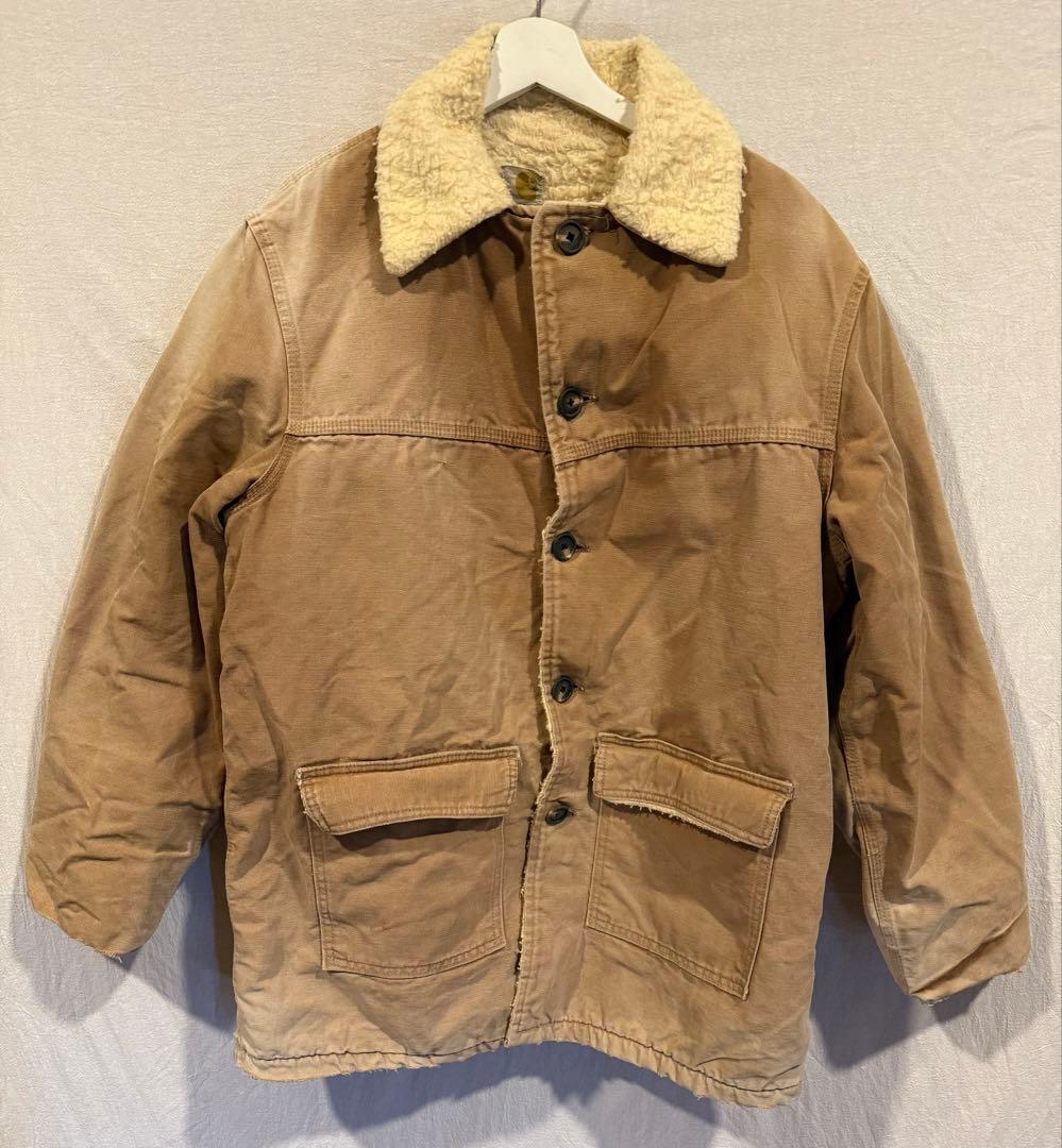 70s カーハート ボアコートジャケット フェード46