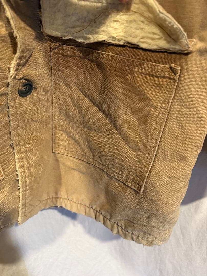 70s カーハート ボアコートジャケット フェード46