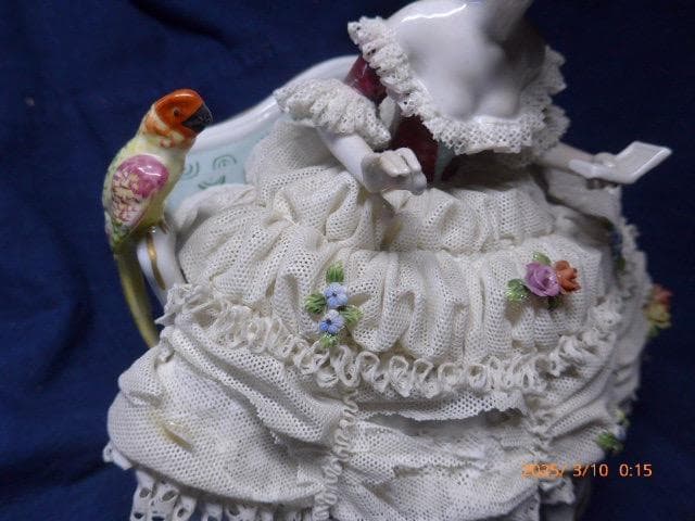 絵のように美しいウィンターヴァイスバッハ　レースドール フィギュリン 難あり