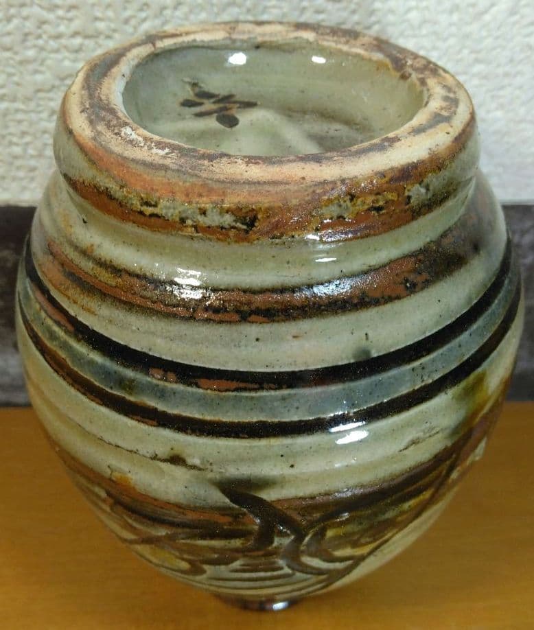 人間国宝 金城次郎 徳利 栞 共箱 美品 壺屋焼 壷屋焼 魚紋徳利 やちむん