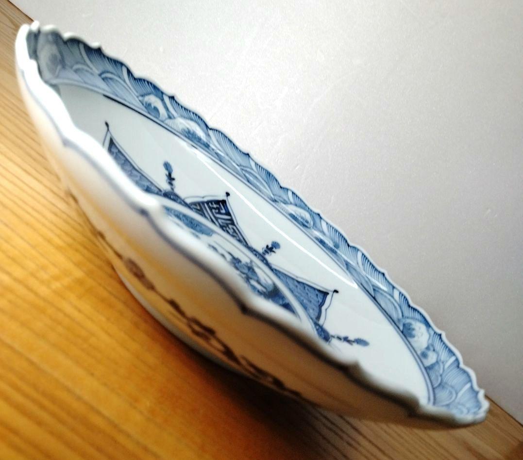 ☆ 九谷長左 山本長左 染付大皿