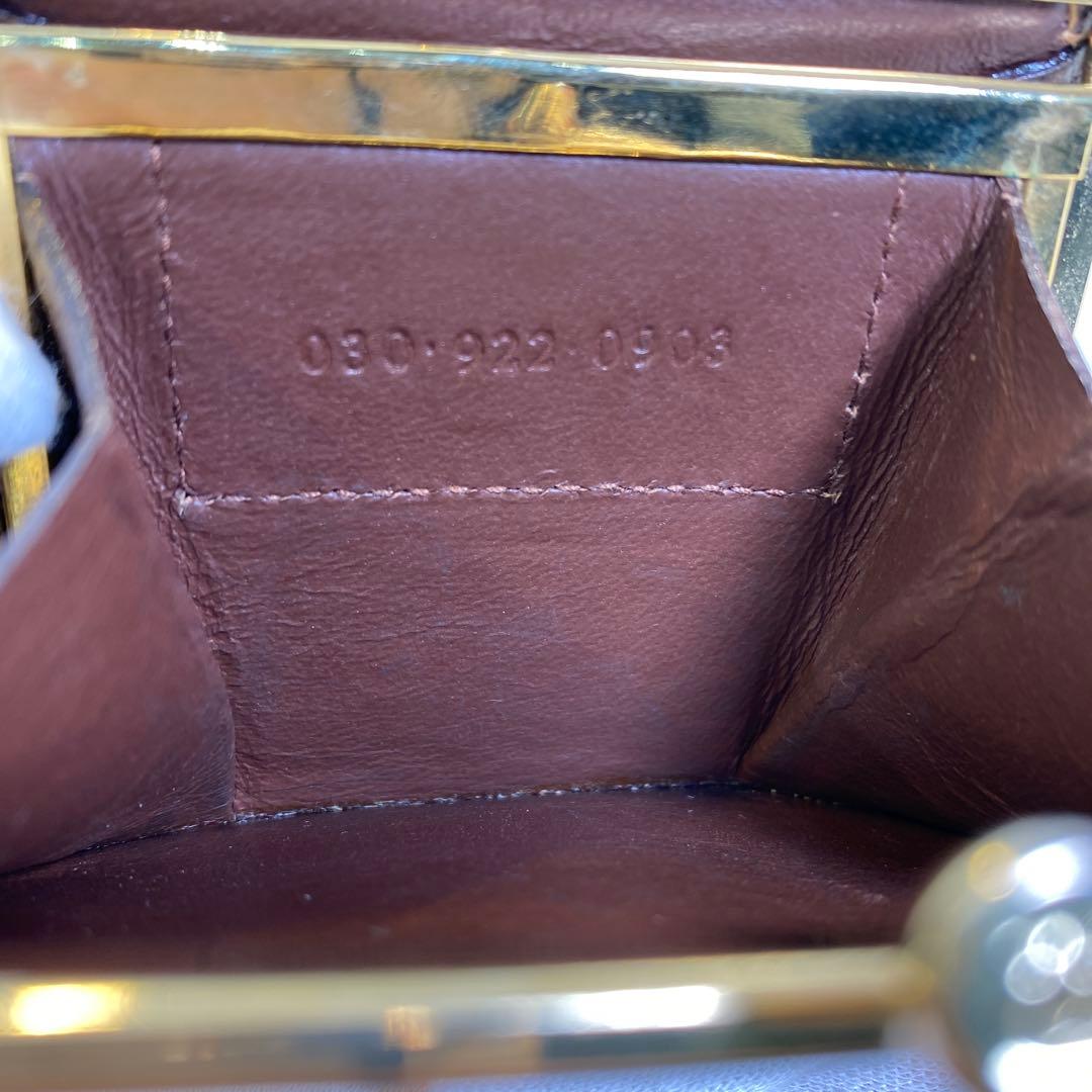 【未使用に近い】オールドグッチ がま口ケース ブラウン