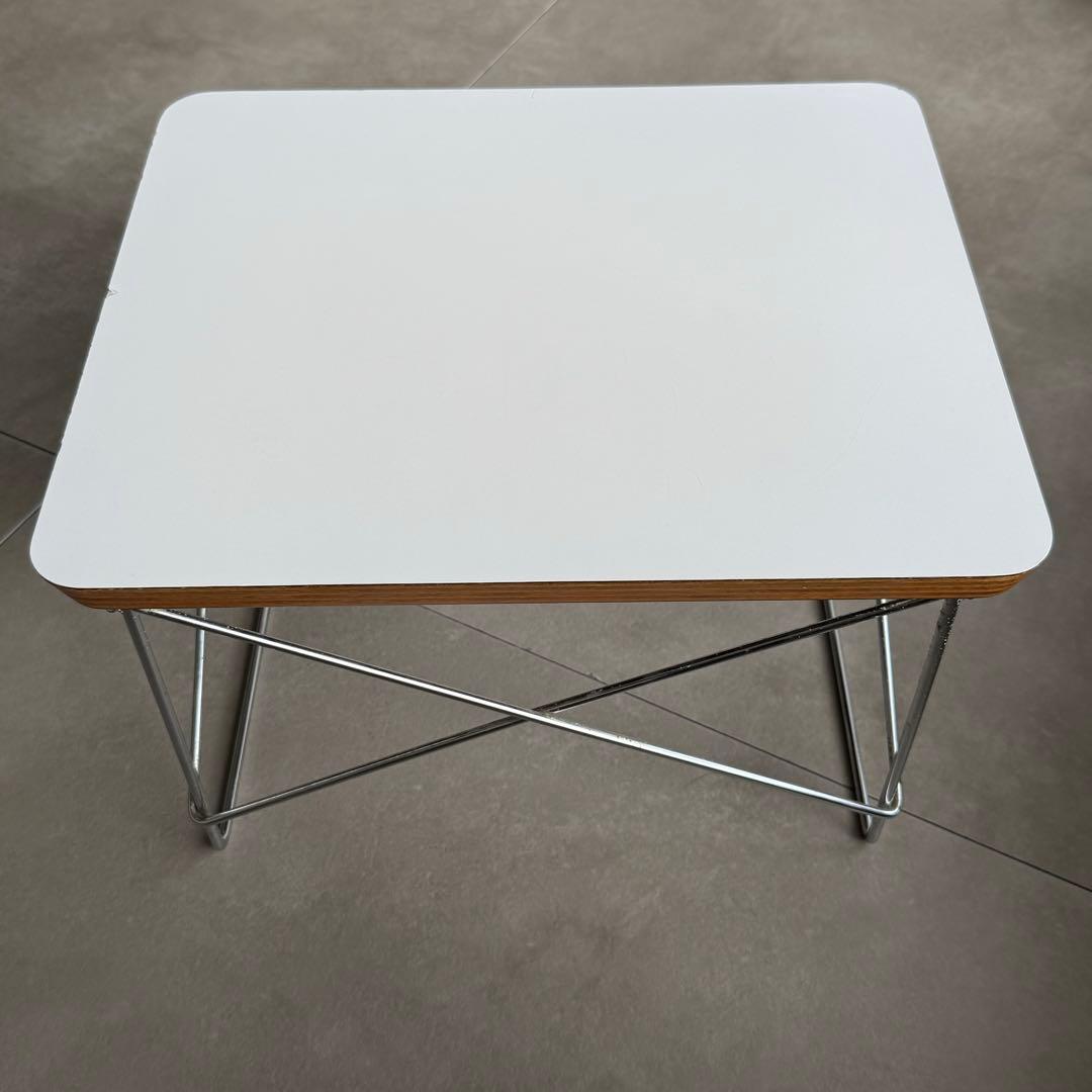 ハーマンミラー 90年代後期 ワイヤーベースローテーブル 白 ヴィンテージ
