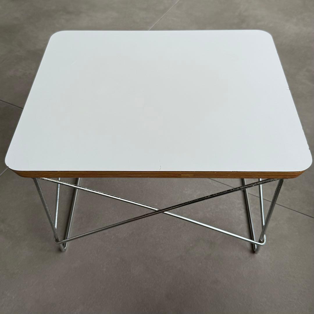 ハーマンミラー 90年代後期 ワイヤーベースローテーブル 白 ヴィンテージ