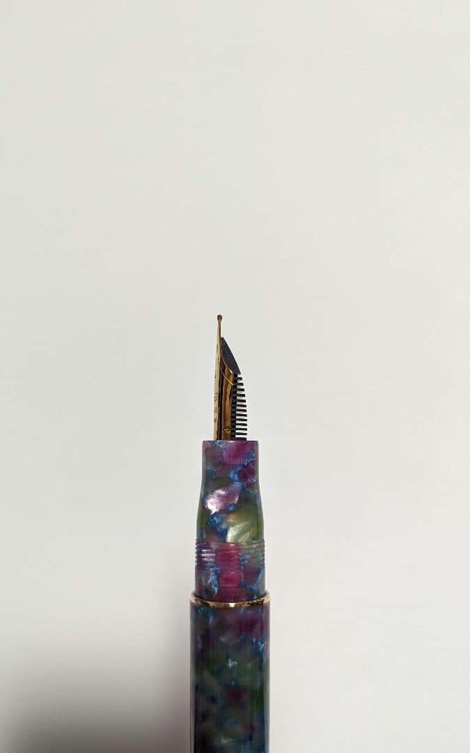 レオナルド フローレ アクアペトラ 万年筆 スチールニブ ローズゴールド 太字