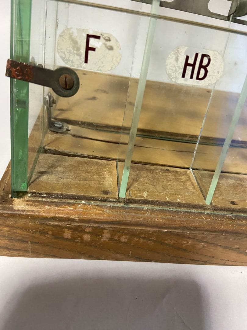 昭和レトロ ヨット鉛筆 販売用ディスプレイケース ガラス 店舗用什器 当時物