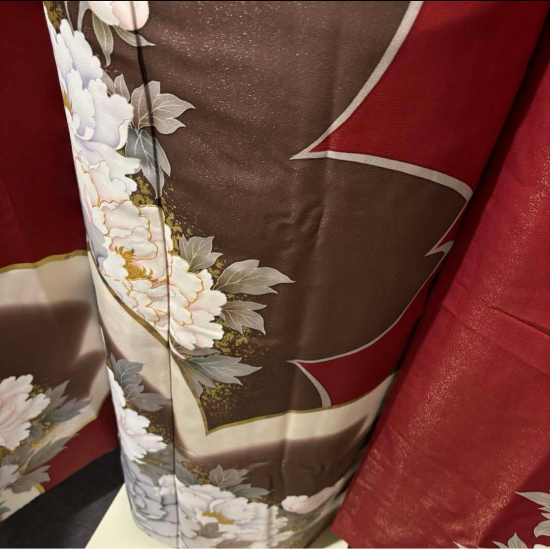 美品　作家物　牡丹　金通し　金駒刺繍　逸品　振袖　フルセット 振り袖