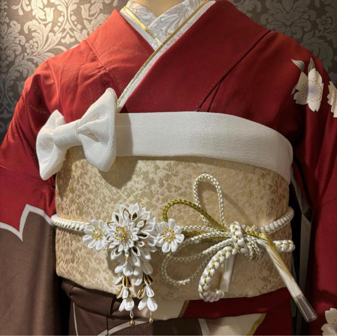 美品　作家物　牡丹　金通し　金駒刺繍　逸品　振袖　フルセット 振り袖