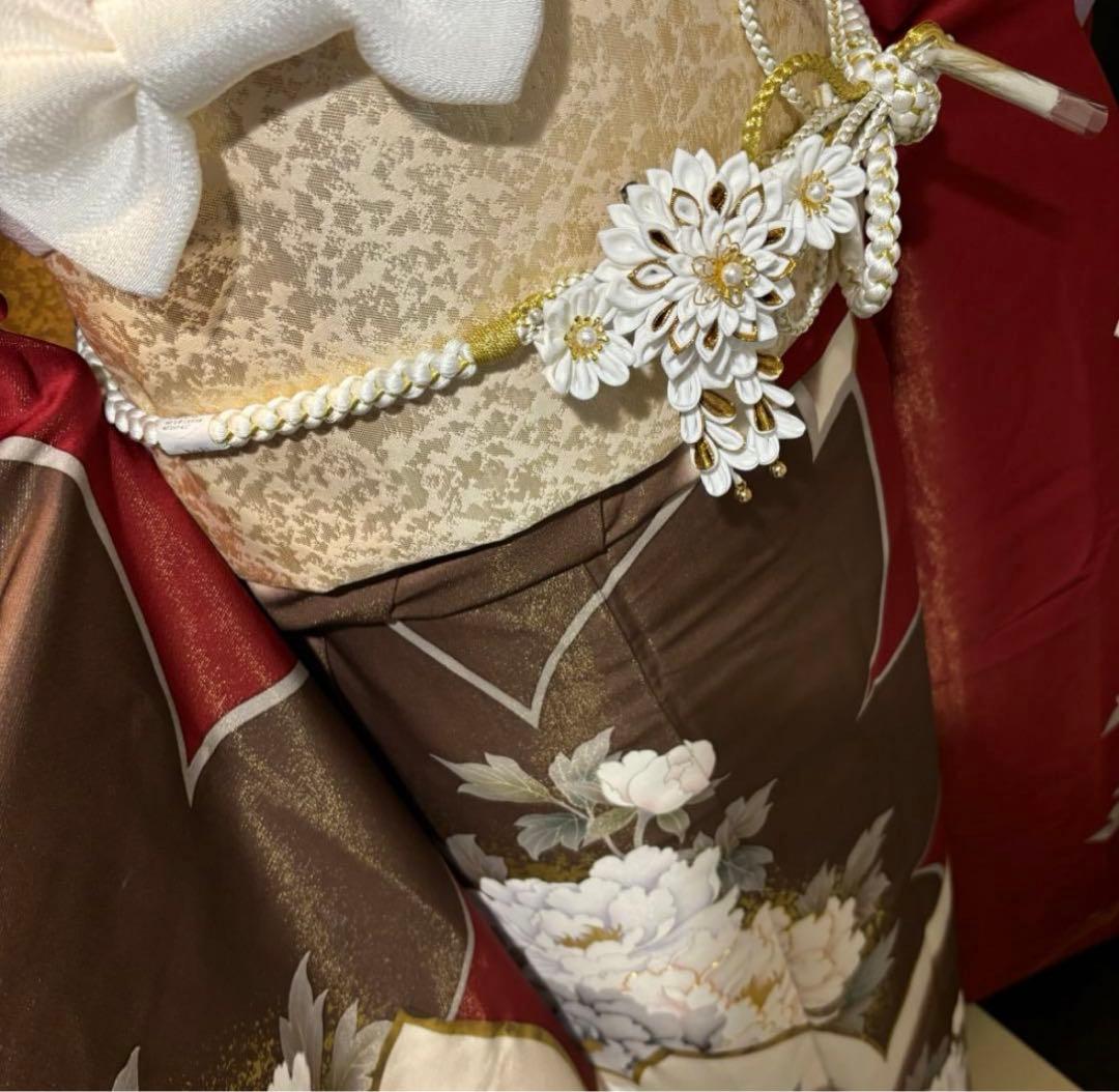 美品　作家物　牡丹　金通し　金駒刺繍　逸品　振袖　フルセット 振り袖