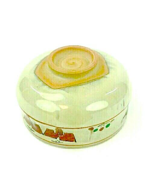 抹茶茶碗　赤膚焼　奈良絵