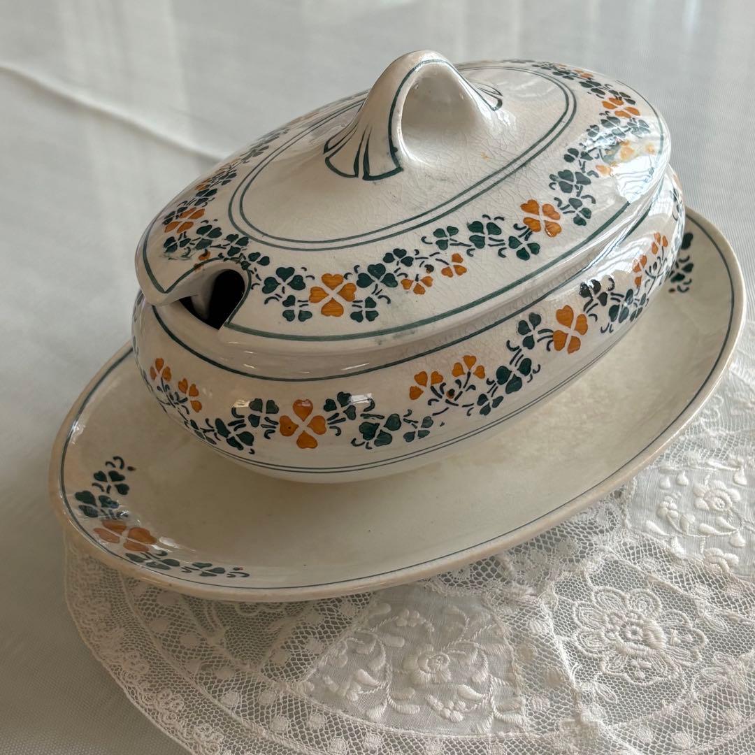 リュネビル Luneville クローバー柄 レギュミエ スーピエール