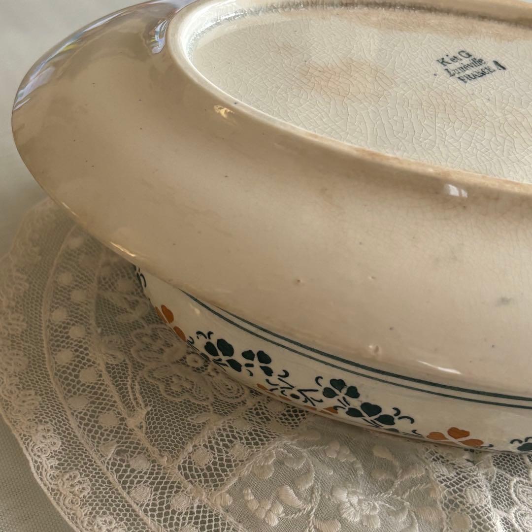 リュネビル Luneville クローバー柄 レギュミエ スーピエール