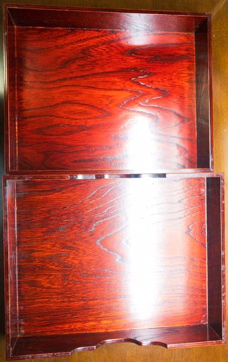 秘蔵　栖芳 文箱 化粧箱 乱れ箱 硯石入れ 漆塗り