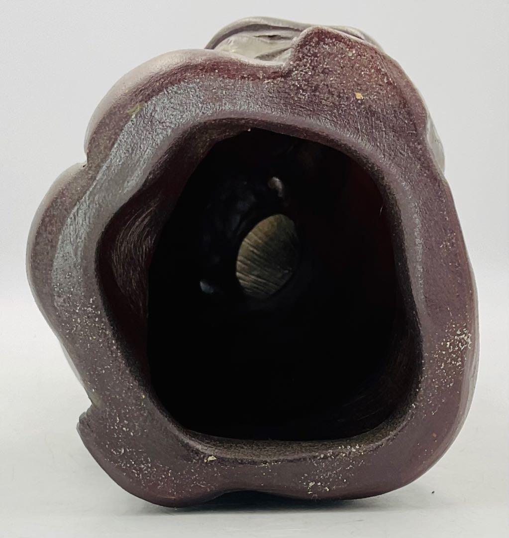 ◉長老作家・吉延英秀先生　備前焼狸置物　縁起物　未使用【228-1】◉