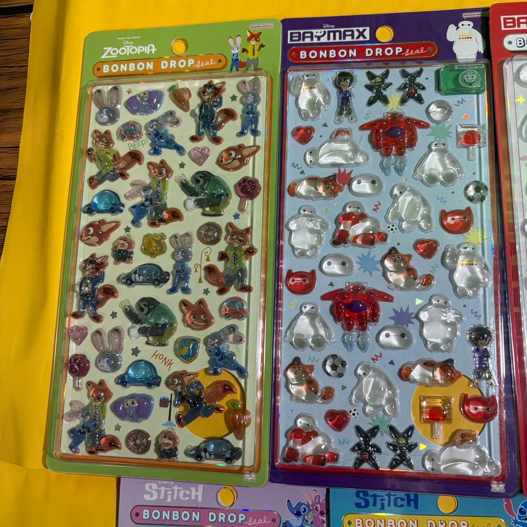 【正規品】ボンボンドロップシール　ディズニー　ズートピア等　9枚セット