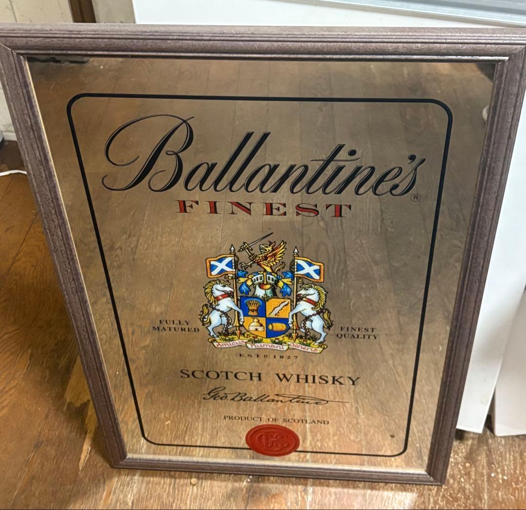 パブミラーBallantine's フレーム付きミラー