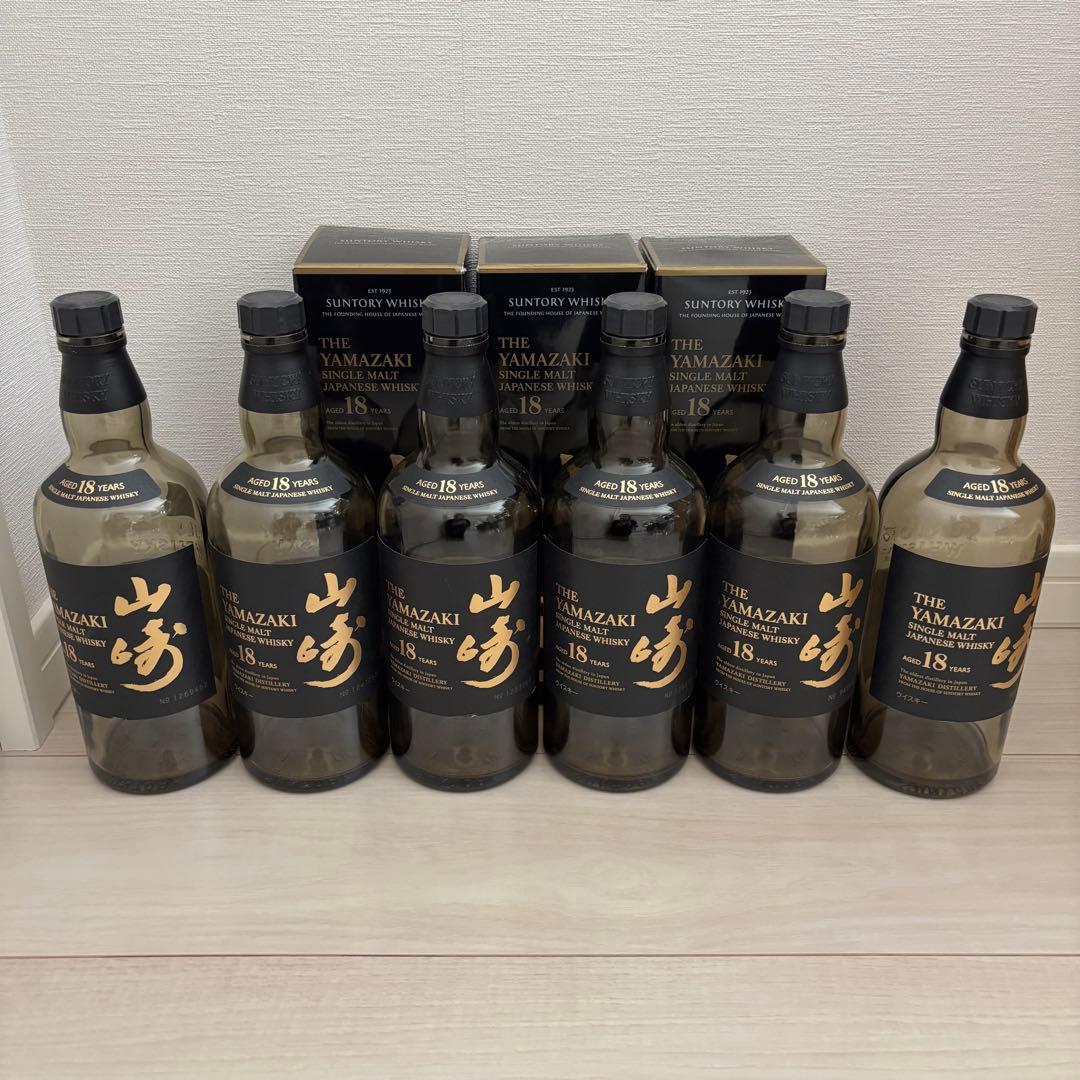 【空瓶】サントリー山崎18年×6本