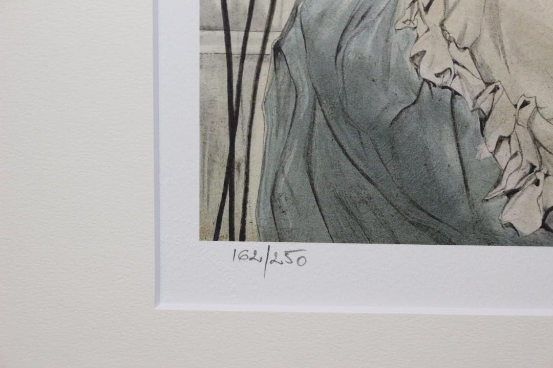 藤田嗣治 エスタンプリトグラフ「少女」販売証明書付き 162/250