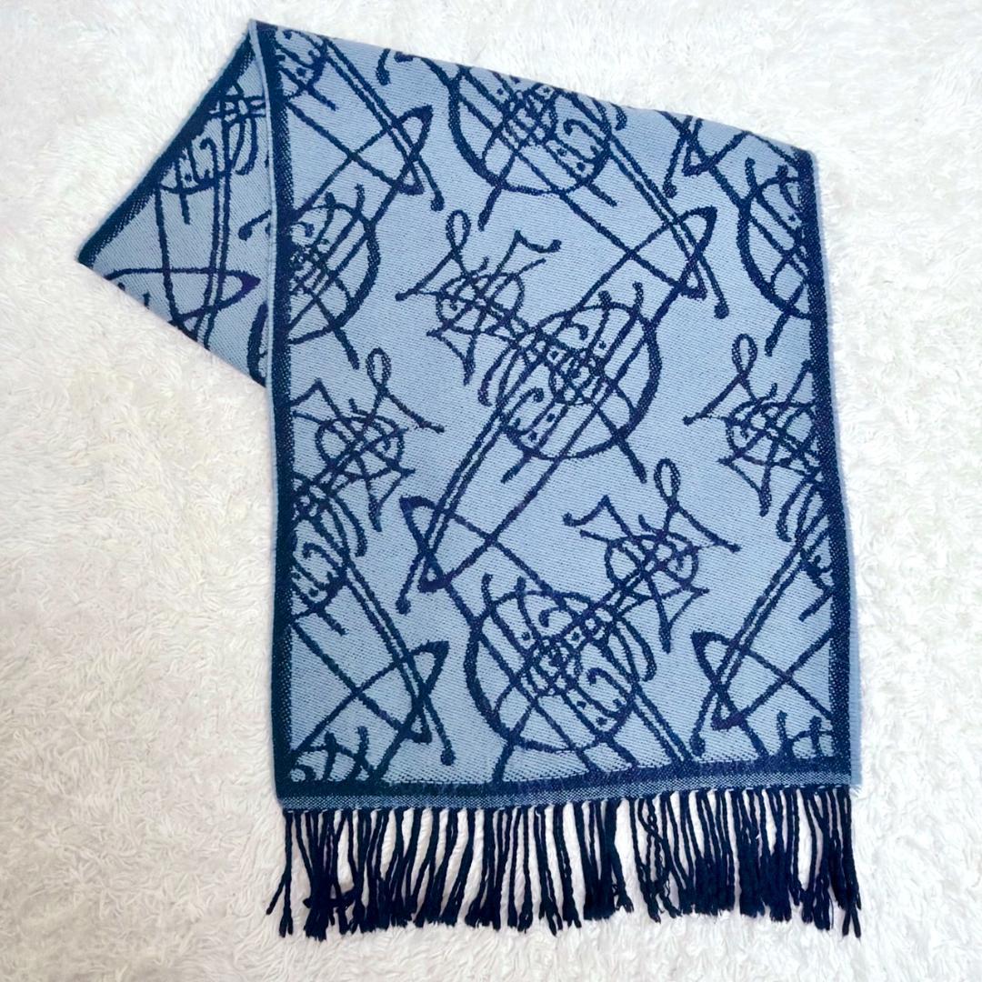 希少✨ Vivienne Westwood 大判 マフラー オーブ リバーシブル