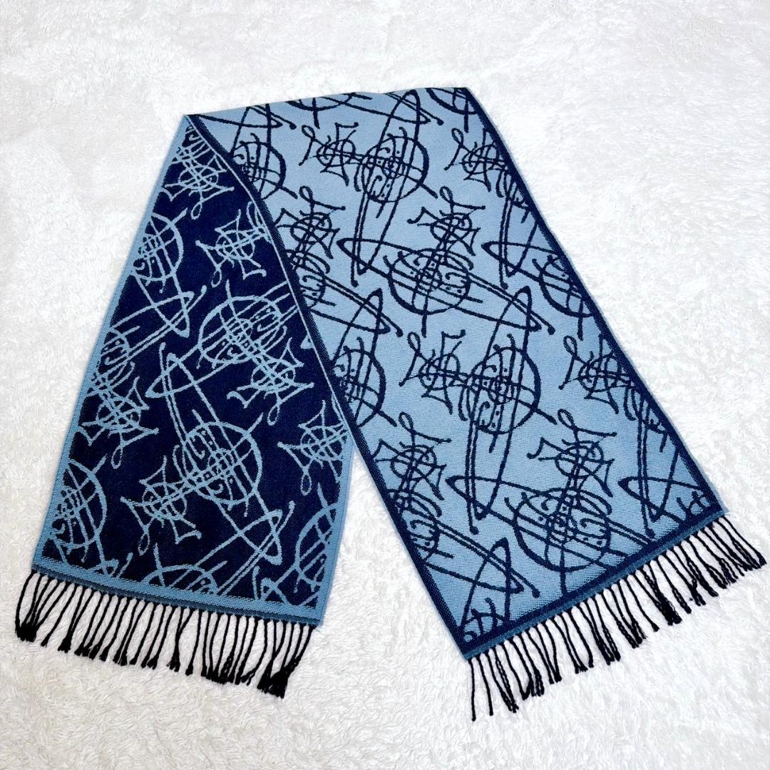 希少✨ Vivienne Westwood 大判 マフラー オーブ リバーシブル