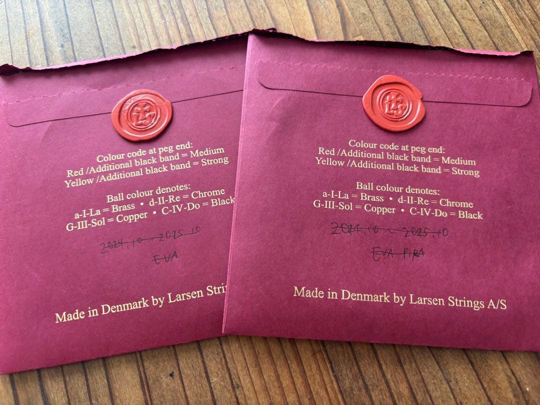 値下げ！6日間のみ使用！チェロ中古弦LARSEN Magnacore GC線