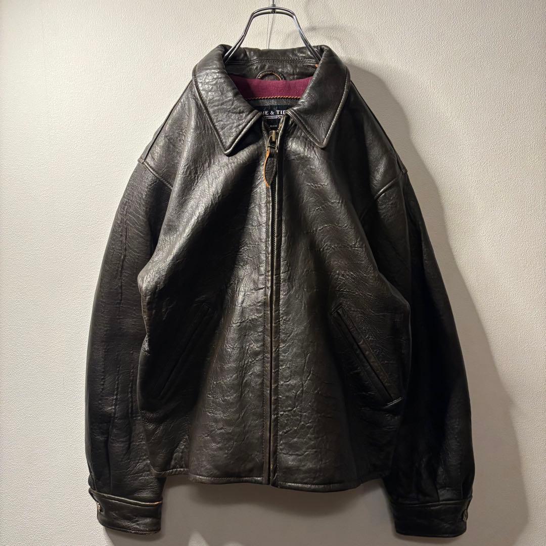 80's 90's vintage 本革 レザー バイカー ライダース シングル