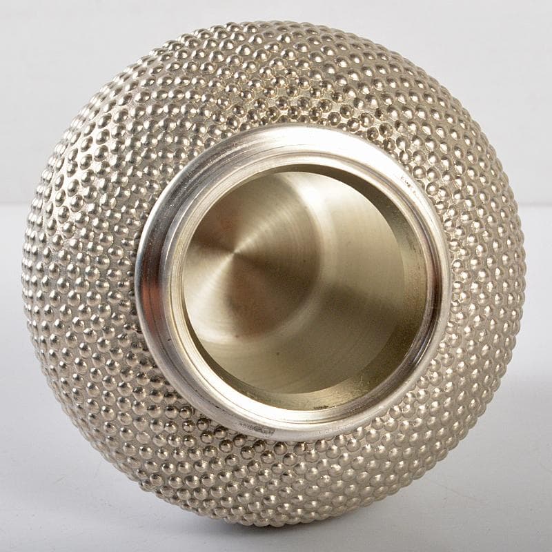 煎茶道具　景翠造　本錫　茶壷　棗霰　約433g　共箱　M　R5370