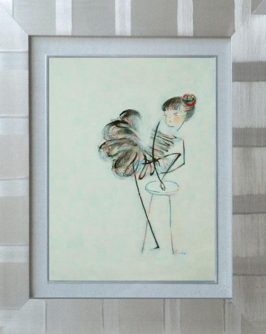 油絵 絵 絵画 インテリア F4-040414 人物 可愛い女の子 バレエ