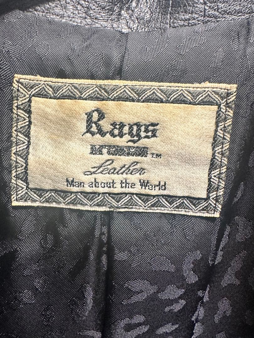 ブラックレザーシングルライダース M