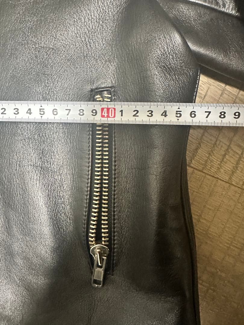 ブラックレザーシングルライダース M