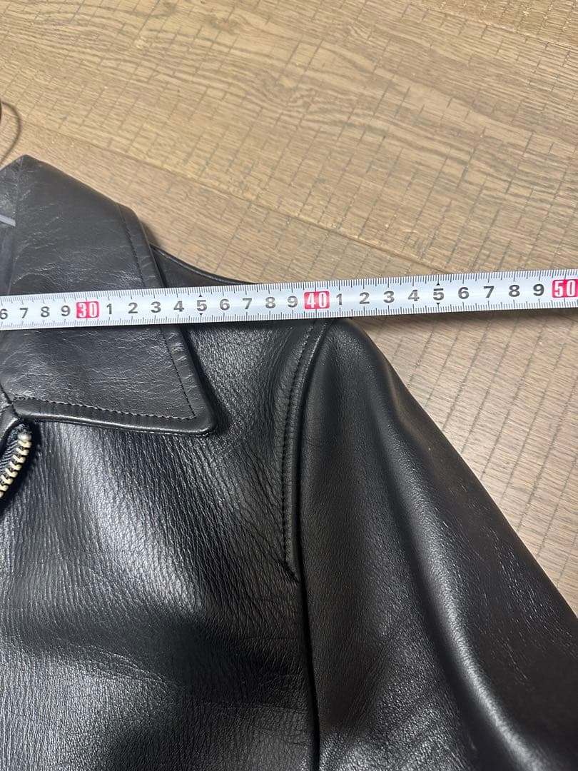 ブラックレザーシングルライダース M