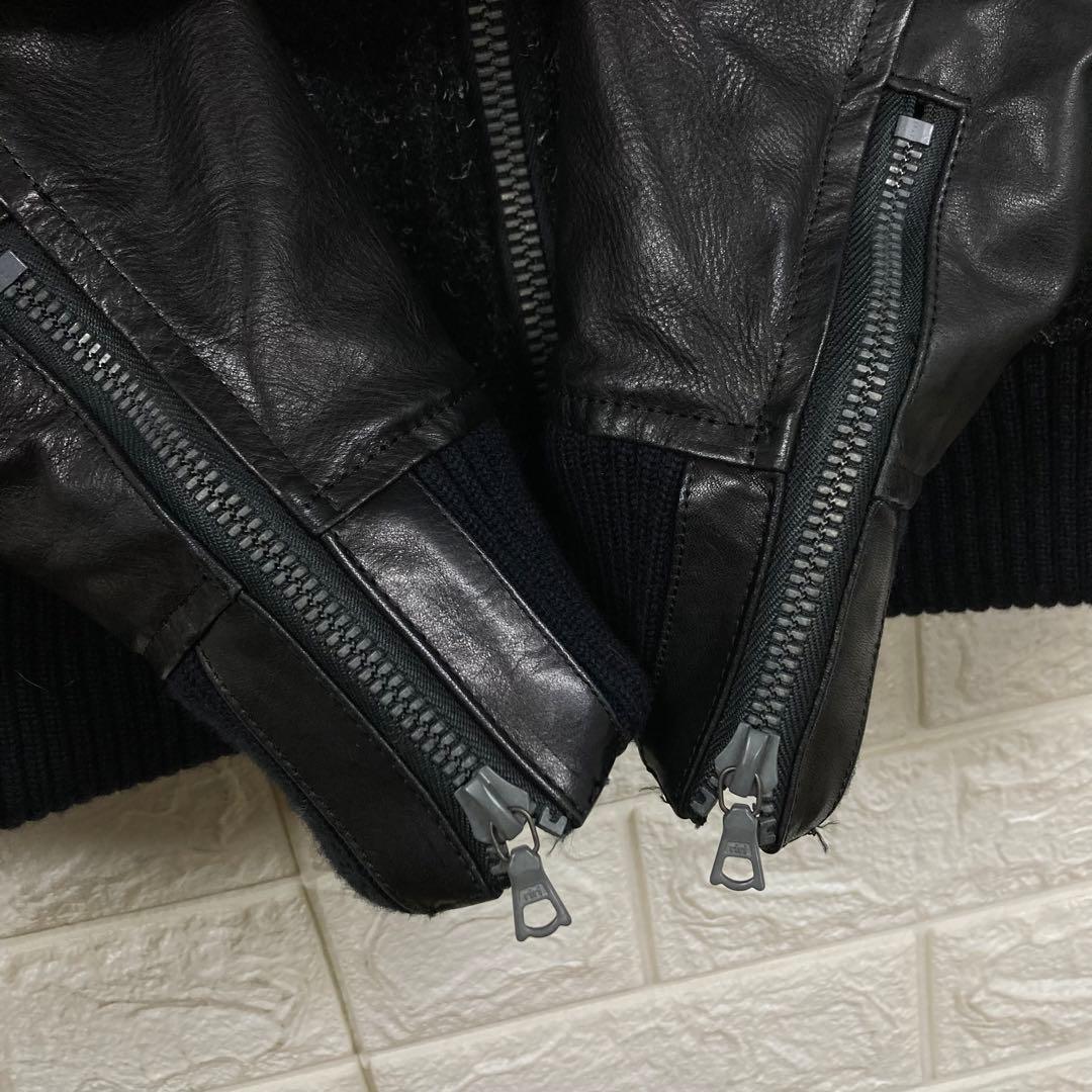 極美品 backlash バックラッシュ　メルトンステアレザースタジャン　M