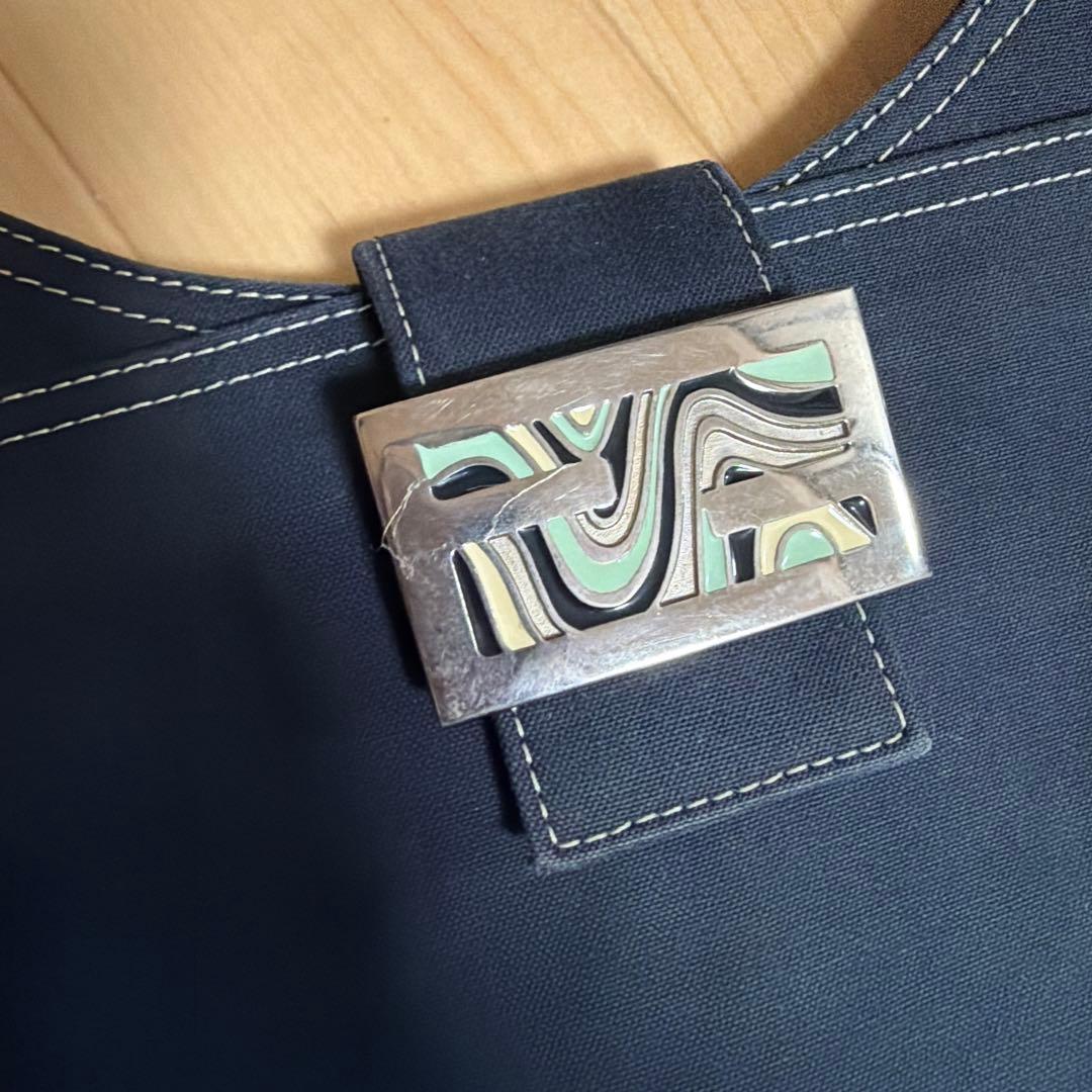 FENDI フェンディ マンマバケット マーブル デニム ショルダーバック 希少