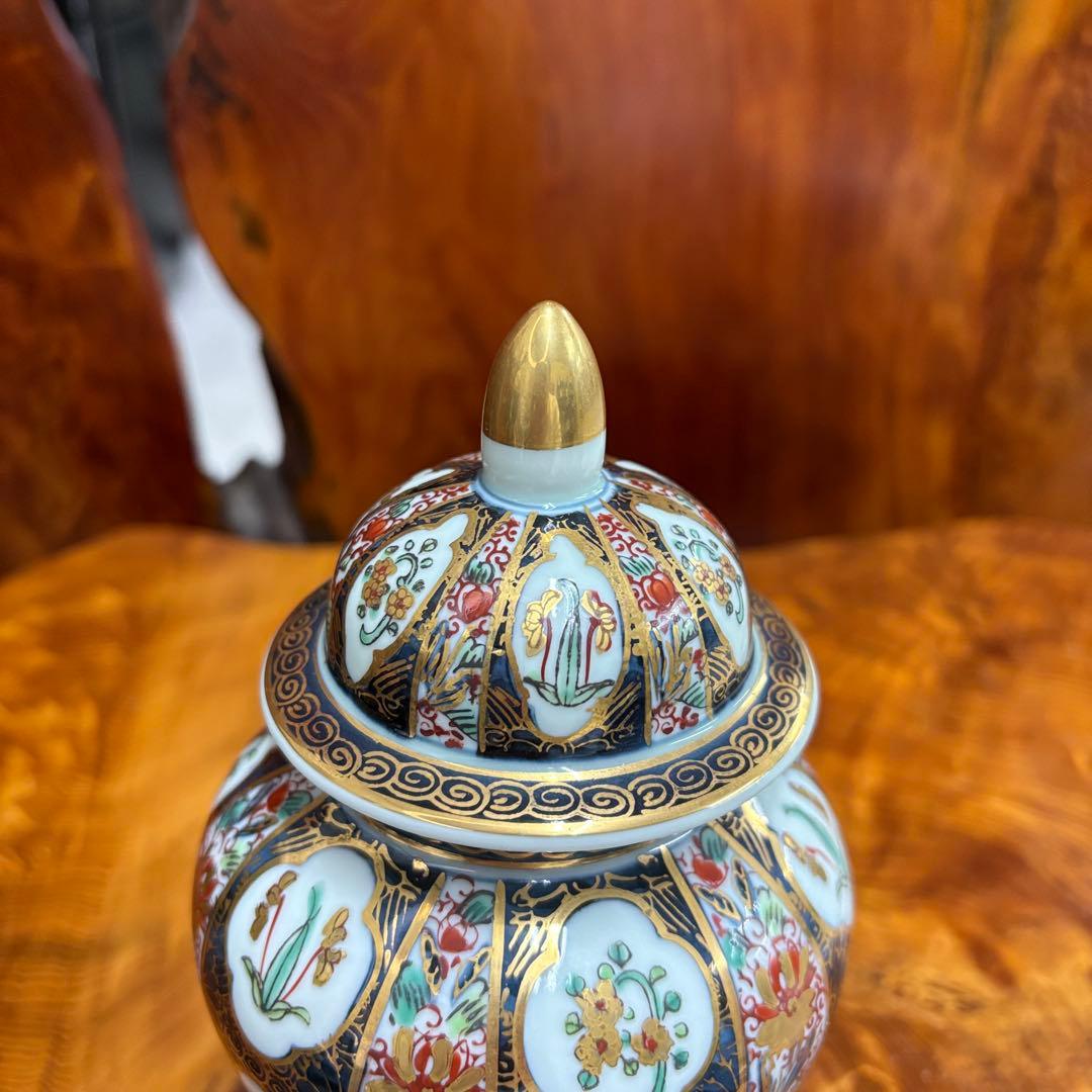 古伊万里更紗　沈香壺　有田焼