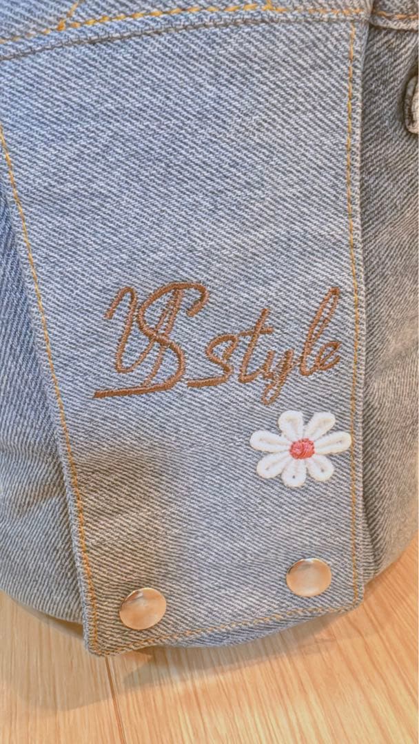 SAYO デニムリメイク 小型犬猫用バケツ型キャリーバックルシアンエサヨ