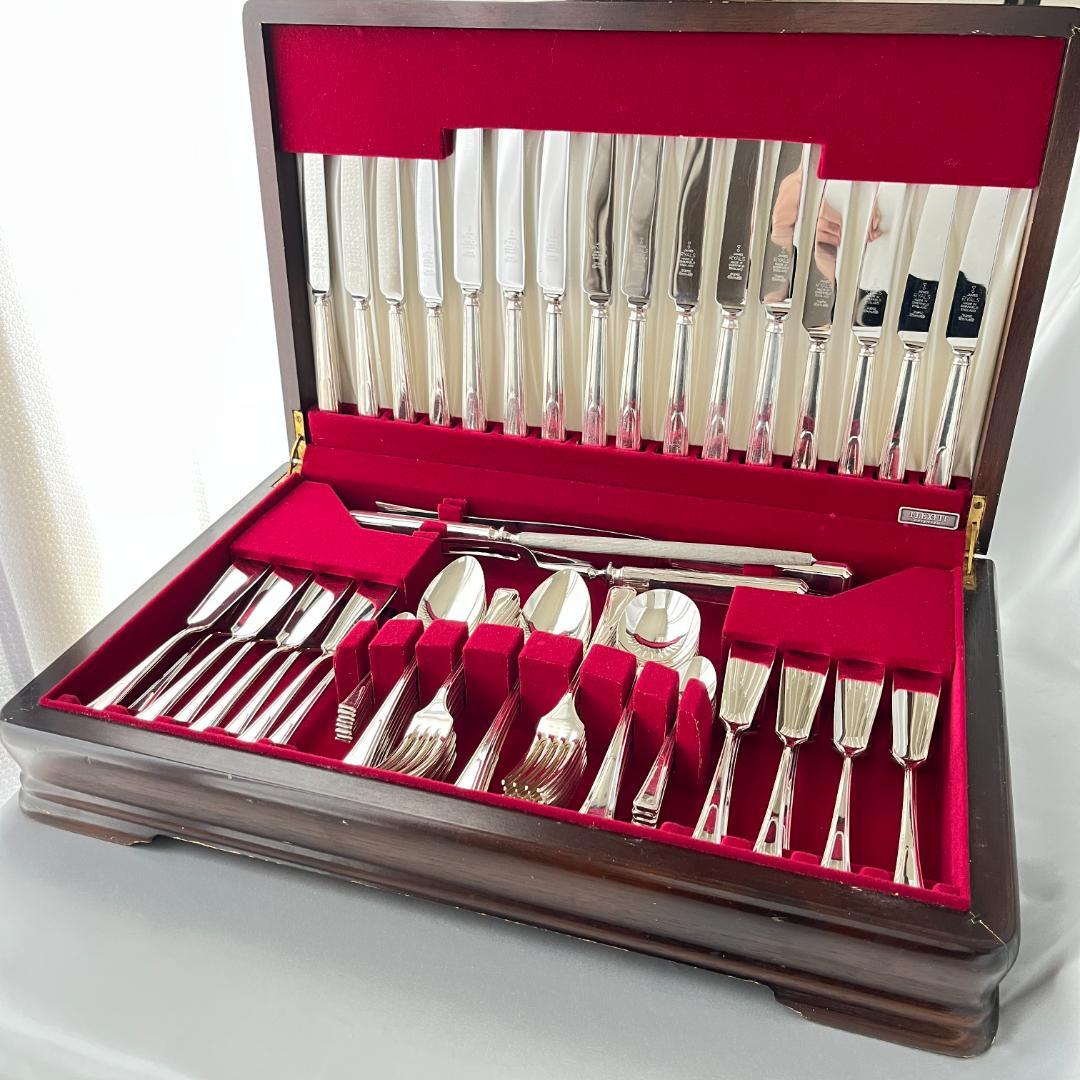 【James Rayls】 アールデコ ディナーフルセット 8名用87本組