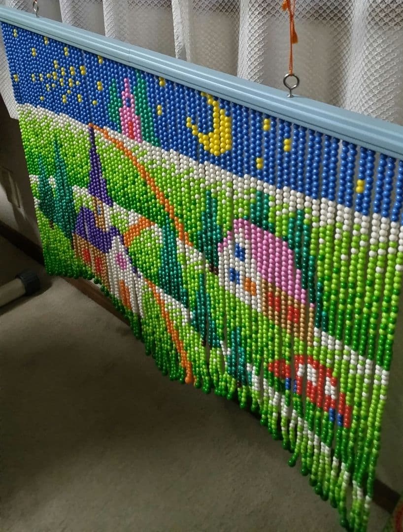 価格変更　スキルスクリーン　 星空 のれん　 85cm×63cm【完成品】