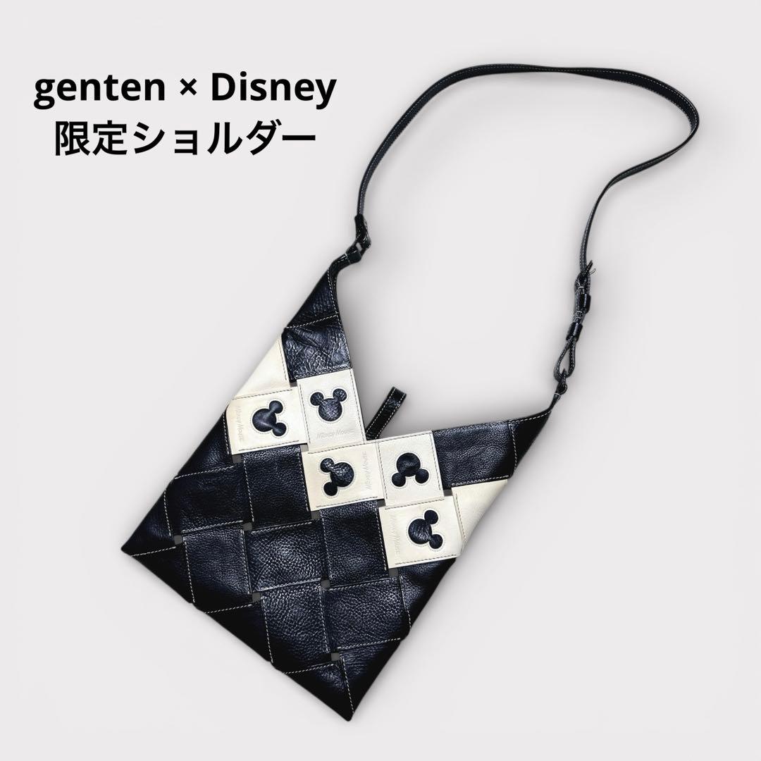 genten サスティナブルカットワーク 限定ミッキーマウス ショルダーバッグ