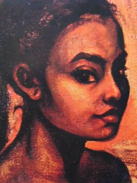 AGUS DJAJA（アグス　ジャヤ）、若い娘、希少画集画、新品額装付