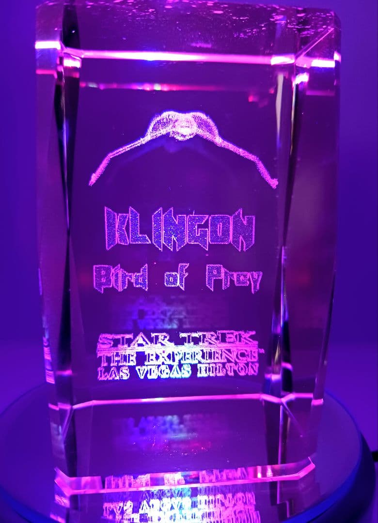 希少 スタートレック クリンゴン バード・オブ・プレイ 3Dクリスタル