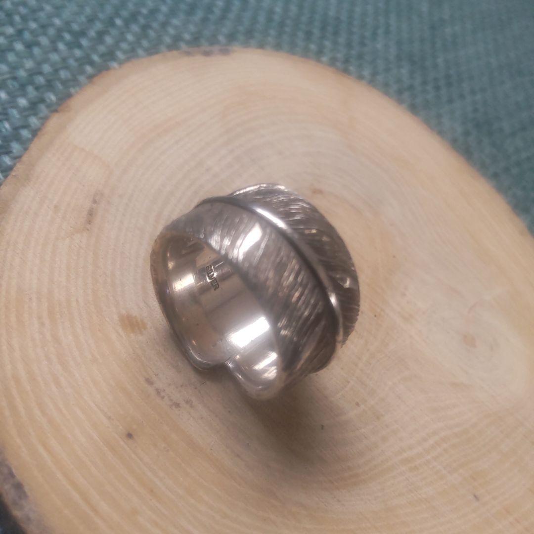 Navajo・VINTAGEフェザー彫りリング・希少