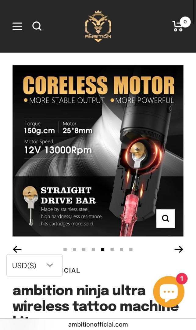 AMBITION Ninja ultra タトゥーマシン