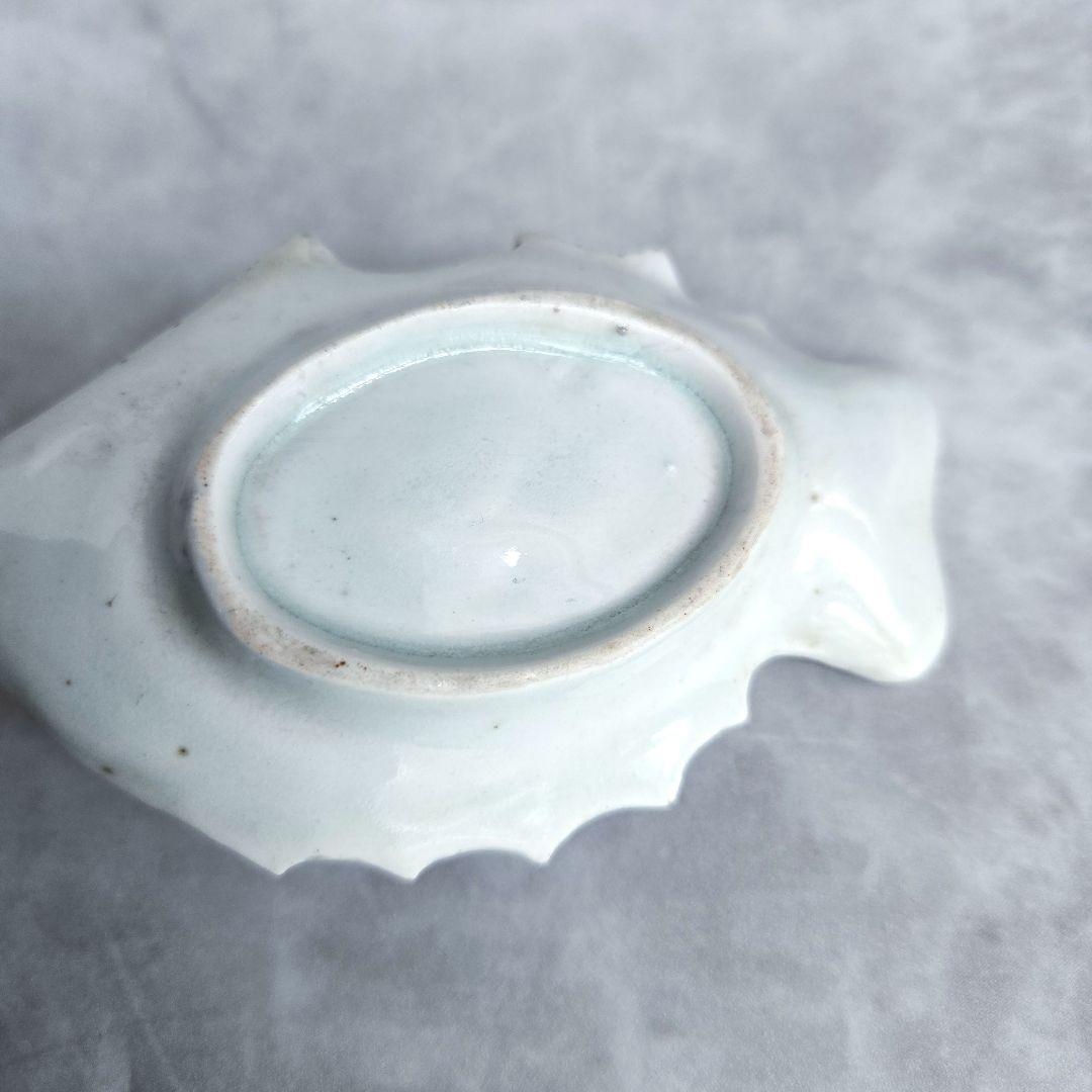 無傷　古伊万里　染付　豆皿　魚　小皿　鯛　骨董　金継ぎ　金直し　アンティーク